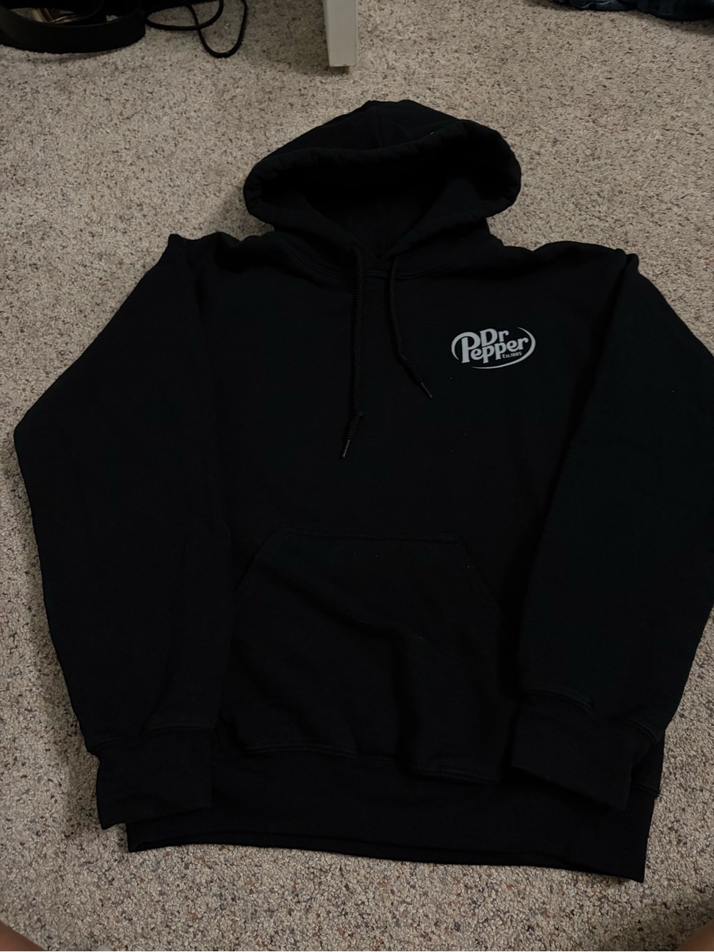 Dr Pepper Black Logo Hooded Sweatshirt - Women's Pullover Hoodie